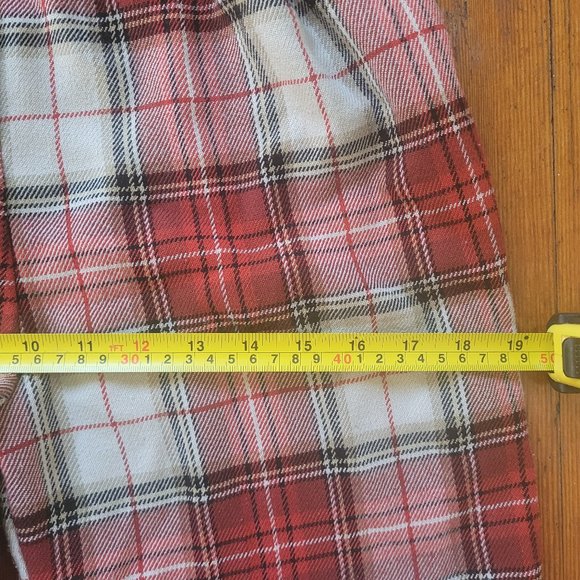 Red Plaid H&M Pants, sz Small - Picture 6 of 9